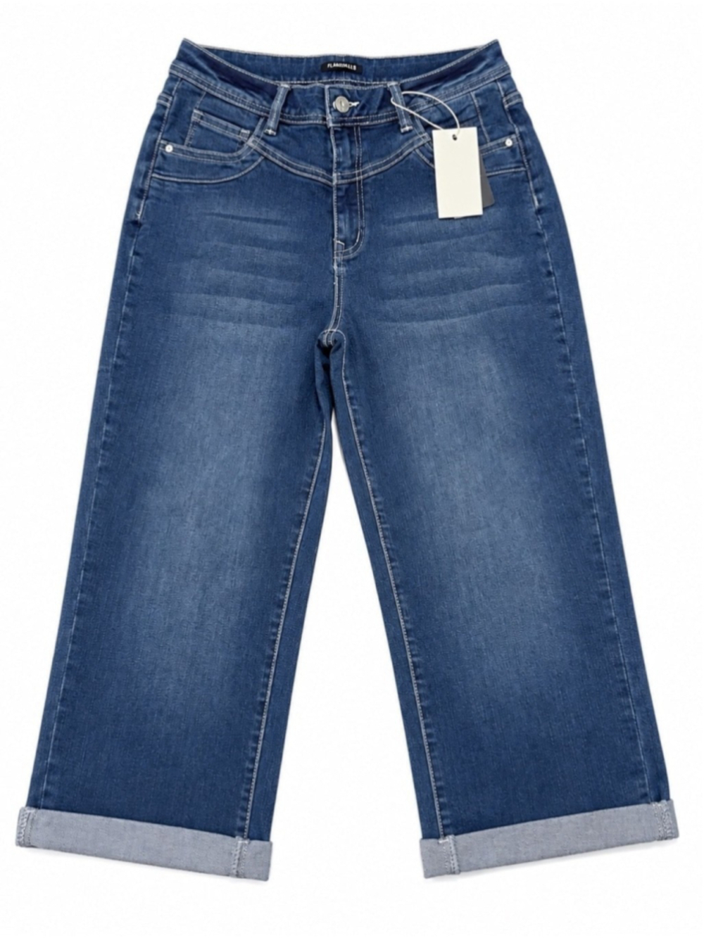 Flamingals stretchy denim Capri jeans size M FG15-44